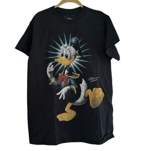 Disney Donald Duck Graphic Tee Black Fashion Nova Exclusive Size Medium